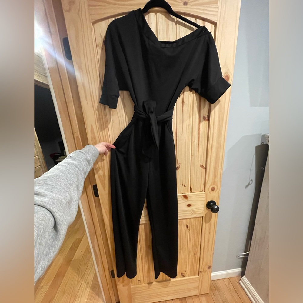 Black Off the Shoulder Jumpsuit